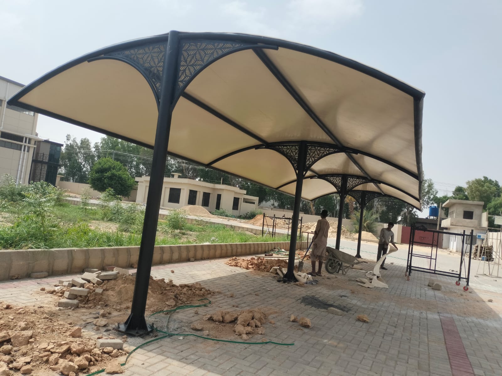 Parking Shade Installation